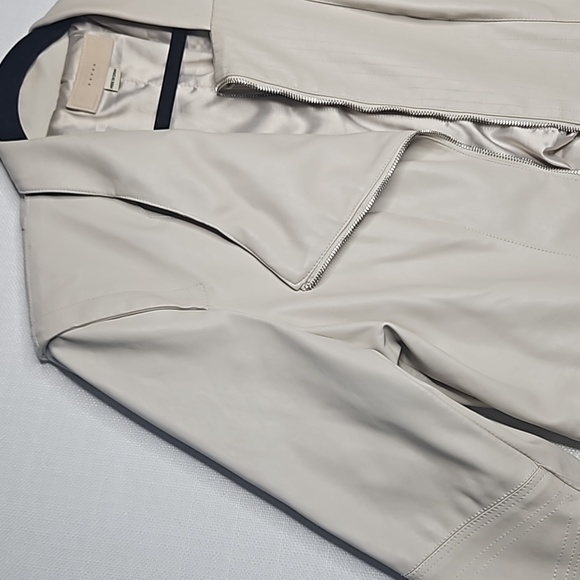 BLANKNYC Cream Faux Leather Jacket Women's Size XL - Picture 6 of 16